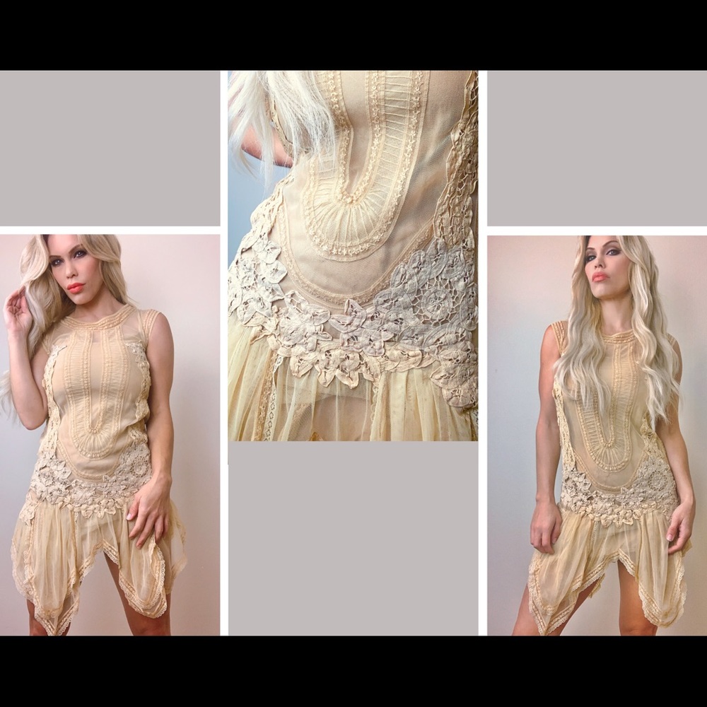 Andrea Candela vintage style embroidered dress